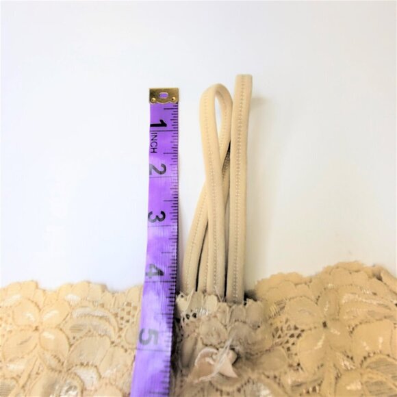 Beige Cream Tank Top Lace Camisole SIZE M - Stretchy Top -  NEW - Picture 5 of 8